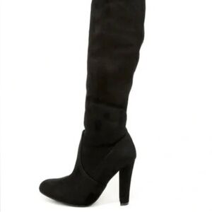 Steve Madden Black Over The Knee-High Women's Boots
